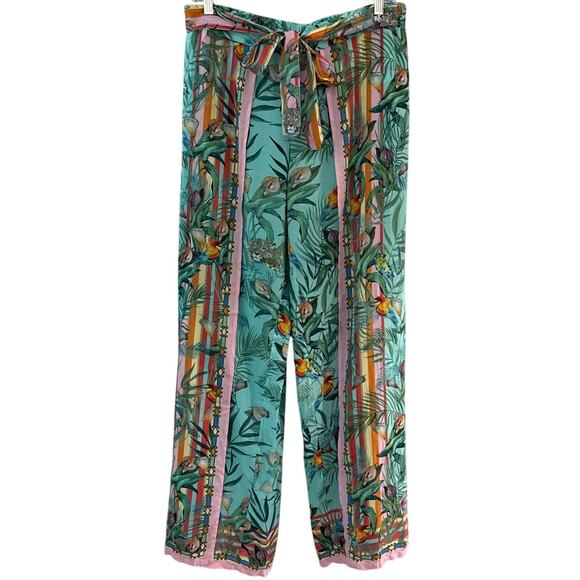 Johnny Was Taina Split Leg‎ Nature Printed Pants Size Medium - Picture 10 of 12